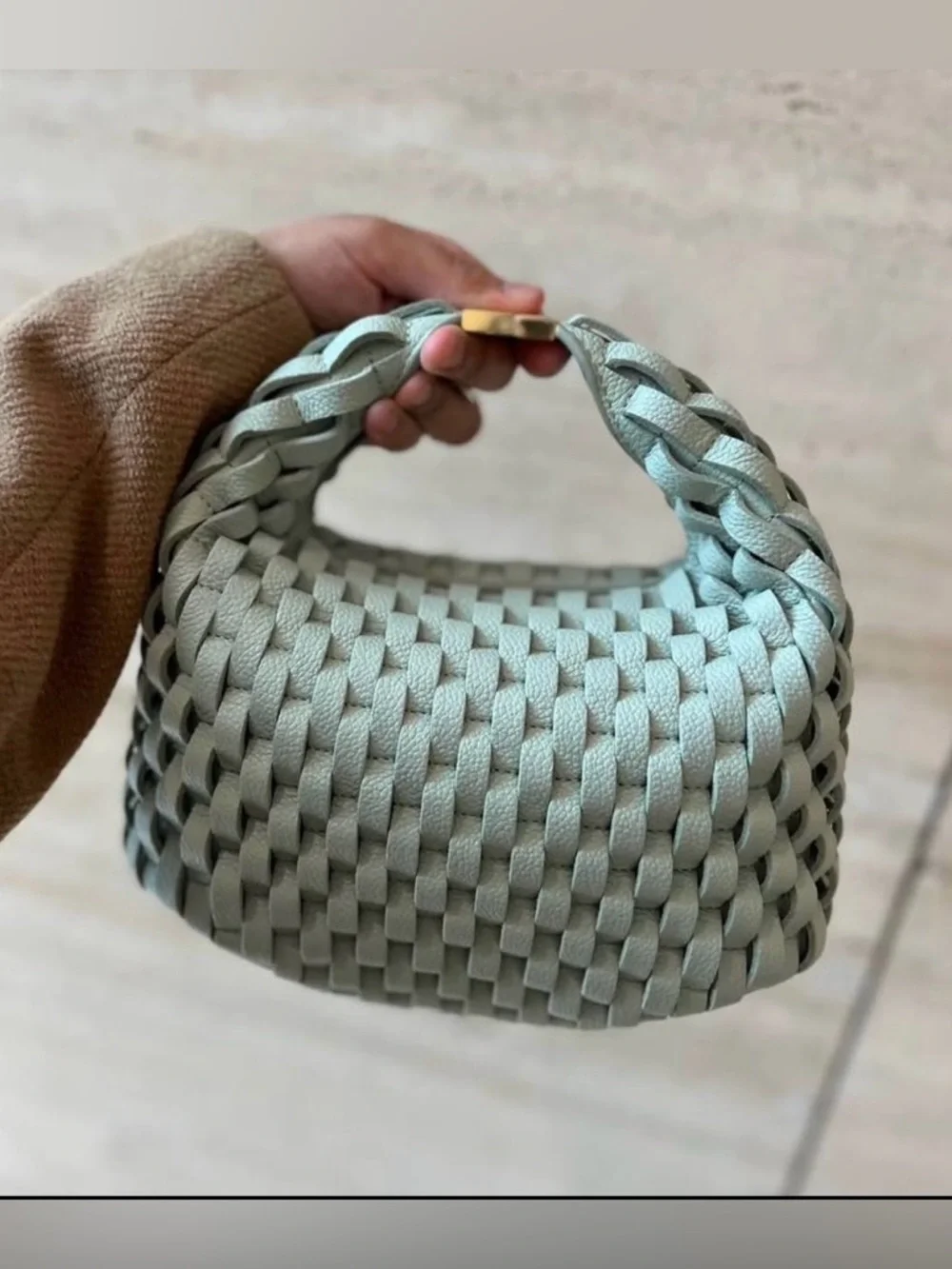 POLENE Mini Hobo Bag in Sage Green! NWOT - Picture 1 of 5